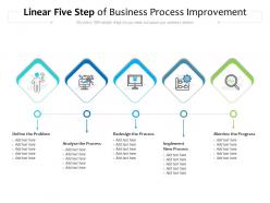 Linear five step of business process improvement