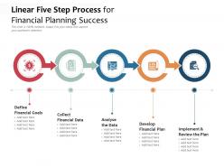 Linear five step process for financial planning success
