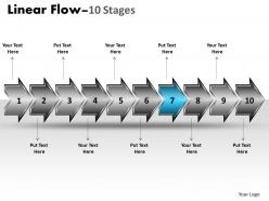Linear flow arrow 10 stages 16