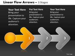 Linear flow arrow 3 stages 47
