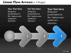Linear flow arrow 3 stages 47