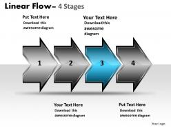 Linear flow arrow 4 stages 54