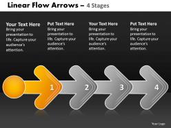 Linear flow arrow 4 stages 81