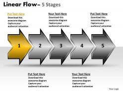 Linear flow arrow 5 stages 74