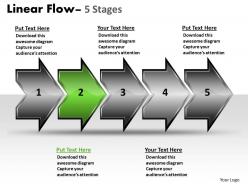 Linear flow arrow 5 stages 74