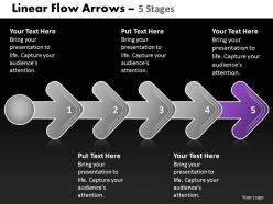 Linear flow arrow 5 stages 76