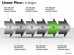 Linear flow arrow 6 stages 32