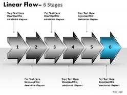 Linear flow arrow 6 stages 32