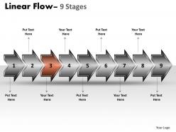 Linear flow arrow 9 stages 17