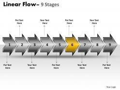 Linear flow arrow 9 stages 17