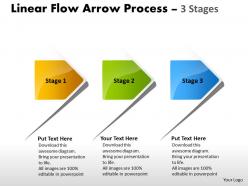Linear flow arrow process 3 stages 49
