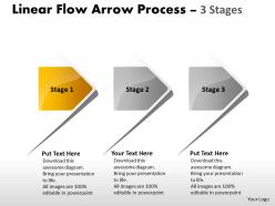 Linear flow arrow process 3 stages 49