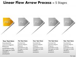 Linear flow arrow process 5 stages 79