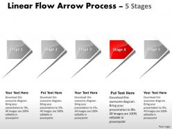 Linear flow arrow process 5 stages 79