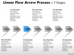 Linear flow arrow process 7 stages 45