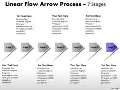 Linear flow arrow process 7 stages 45