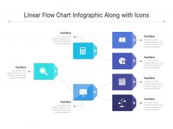 Linear flow chart infographic along with icons