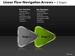 Linear flow navigation arrow 2 stages 42