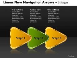 Linear flow navigation arrow 3 stages 51