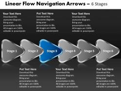 Linear flow navigation arrow 6 stages 63