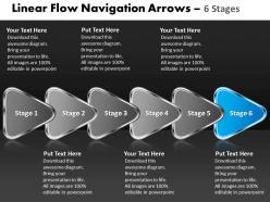 Linear flow navigation arrow 6 stages 63