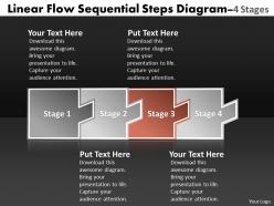 Linear flow sequential steps diagram 4 stages oil chart powerpoint templates
