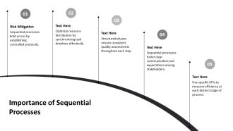 Linear Flow Stages In A Sequential Process PPT Graphics AT Best Adaptable