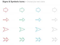 Linear flow unidirectional arrow ppt icons graphics
