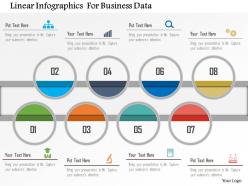 Linear infographics for business data powerpoint template