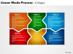 linear mode process 6 stages powerpoint templates graphics slides 0712