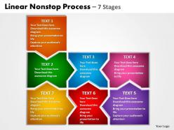Linear nonstop process 7 stages powerpoint templates graphics slides 0712