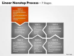 Linear nonstop process 7 stages powerpoint templates graphics slides 0712
