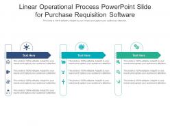Linear operational process powerpoint slide for purchase requisition software infographic template