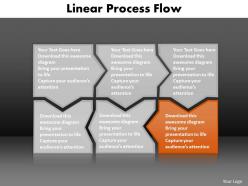 Linear process flow editable powerpoint templates