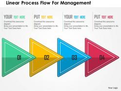 Linear process flow for management flat powerpoint design