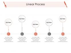 Linear process hotel management industry ppt infographics