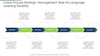 Linear Process Strategic Management Slide For Language Learning Disability Infographic Template