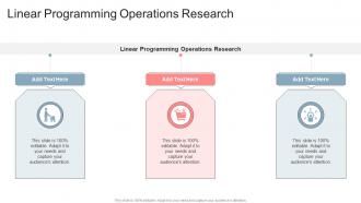 Operations Research - Slide Team