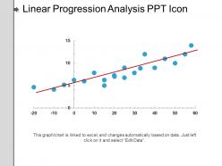 Linear progression analysis ppt icon