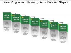 Linear progression shown by arrow dots and steps 7