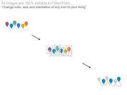 Linear sequential balloons timeline with years powerpoint slides