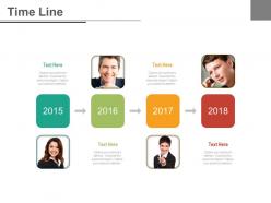 Linear sequential timeline for employee information powerpoint slides