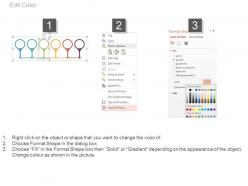 Linear timeline for business achievement powerpoint slides