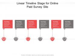 Linear timeline stage for online paid survey site infographic template