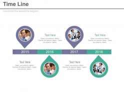 Linear Timeline With Team Management Strategy Powerpoint Slides