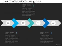 Linear Timeline With Technology Icons Flat Powerpoint Design