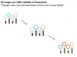 Linear workflow for business data flat powerpoint design