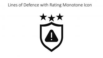 Lines Of Defence With Rating Monotone Icon In Powerpoint Pptx Png And Editable Eps Format