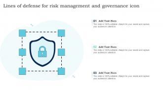 Lines Of Defense For Risk Management And Governance Icon