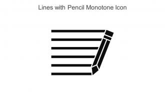 Lines With Pencil Monotone Icon In Powerpoint Pptx Png And Editable Eps Format